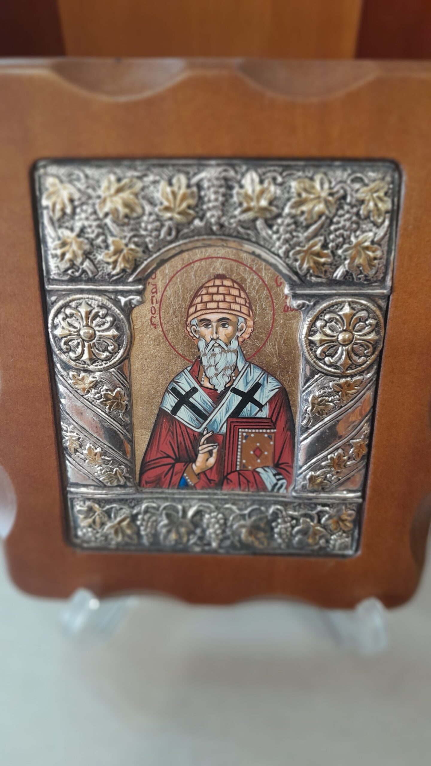 Ασημένια εικόνα, Άγιος Σπυρίδωνας 1 Ασημένια εικόνα, Άγιος Σπυρίδωνας